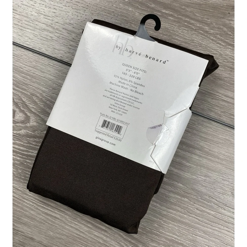 Harve Benard Women's Nylon Blend‎ Seamless Leggings Brown Queen Size New